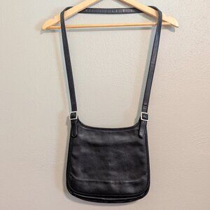 Vintage Lord & Taylor Black Leather Crossbody Purse
